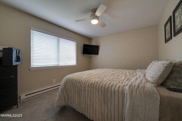 4930 Catalina Dr Apt 3, Reno, NV 89502 - carpeted bedroom featuring baseboard heating, ceiling fan, and baseboards