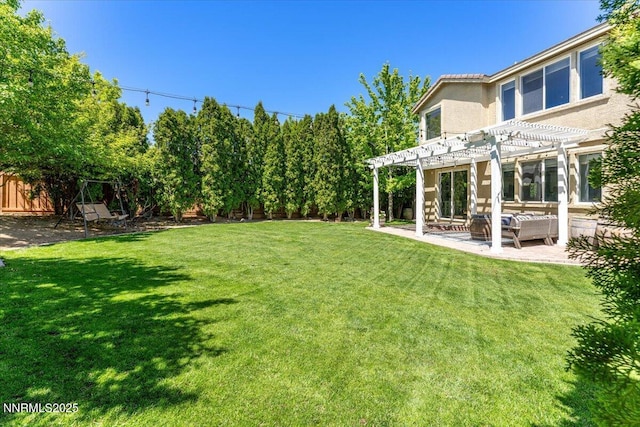 2349 Dodge Dr, Sparks, NV 89436 - view of yard featuring a pergola, outdoor lounge area, and a patio