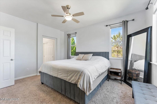 2349 Dodge Dr, Sparks, NV 89436 - bedroom featuring light colored carpet, a ceiling fan, baseboards, and a closet