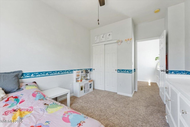 2349 Dodge Dr, Sparks, NV 89436 - carpeted bedroom with a closet, baseboards, and ceiling fan