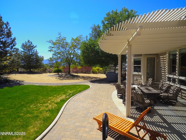 1601 Jones St, Minden, NV 89423 - view of patio / terrace featuring a pergola