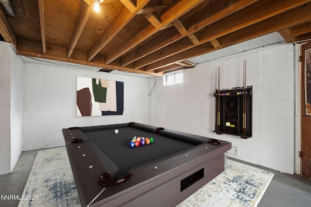 438 Glenmanor Dr, Reno, NV 89509 - game room featuring concrete flooring and billiards table