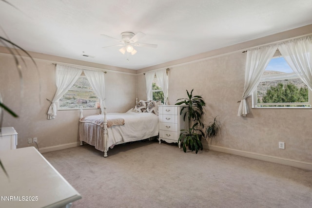 6 Canyon Dr, Carson City, NV 89703 - bedroom featuring multiple windows, carpet, baseboards, and a ceiling fan