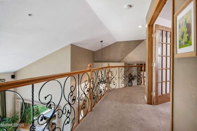 6 Canyon Dr, Carson City, NV 89703 - hall featuring carpet and vaulted ceiling