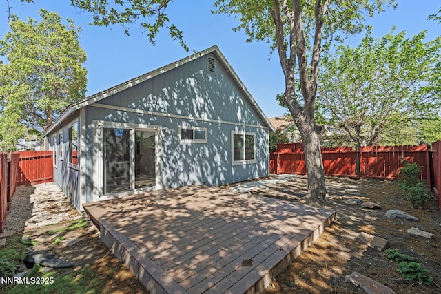 1821 Fargo Way, Sparks, NV 89434 - rear view of property featuring a fenced backyard and a deck