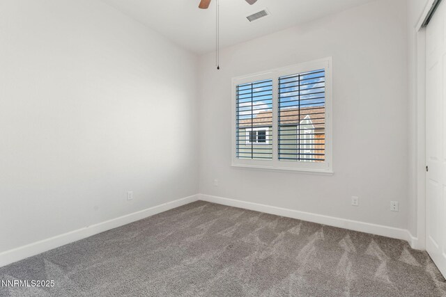11621 Desert Shadow Dr, Sparks, NV 89441 - spare room with carpet, ceiling fan, and baseboards
