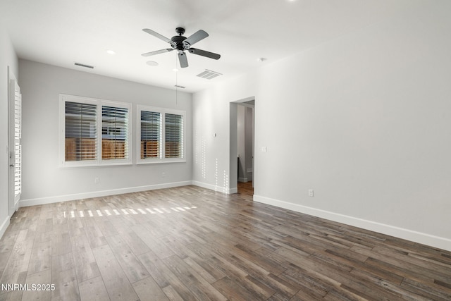 11621 Desert Shadow Dr, Sparks, NV 89441 - empty room featuring ceiling fan, wood finished floors, baseboards, and recessed lighting