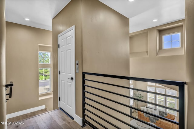 2965 Roundrock Ct, Reno, NV 89511 - entrance foyer with baseboards, wood finished floors, and recessed lighting