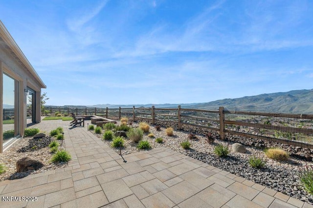 9220 Wild Skies Ct, Reno, NV 89523 - view of patio / terrace with a mountain view