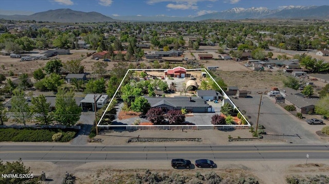 1235 Koontz Ln, Carson City, NV 89701 - aerial view of property's location with property boundaries highlighted and a mountainous background