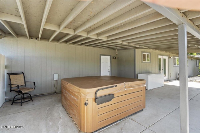 1235 Koontz Ln, Carson City, NV 89701 - view of patio with a hot tub and french doors