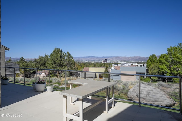 2260 Stone Mountain Cir, Reno, NV 89519 - view of patio / terrace featuring a balcony and a mountain view