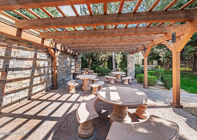 900 S Meadows Pkwy Unit 3922, Reno, NV 89521 - view of patio / terrace with a pergola and outdoor dining space