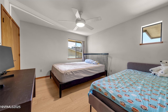 2593 Chaparral Ct, Reno, NV 89509 - bedroom featuring light wood-style flooring and ceiling fan