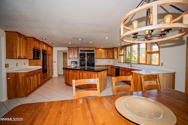 9100 Wigwam Way, Reno, NV 89506 - dining area with light tile patterned floors, a chandelier, and recessed lighting