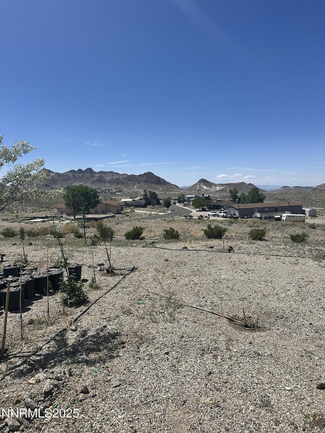 2068 NE Sierra Vista Dr, Tonopah, NV 89049 - view of yard featuring a mountain view