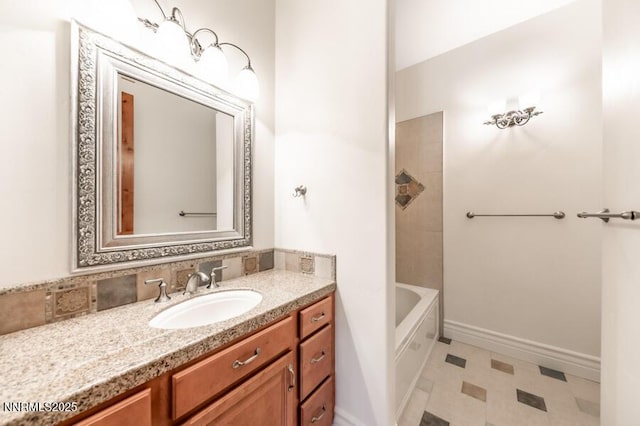 14200 Wild Quail Ct, Reno, NV 89511 - full bathroom with vanity, baseboards, and tile patterned floors