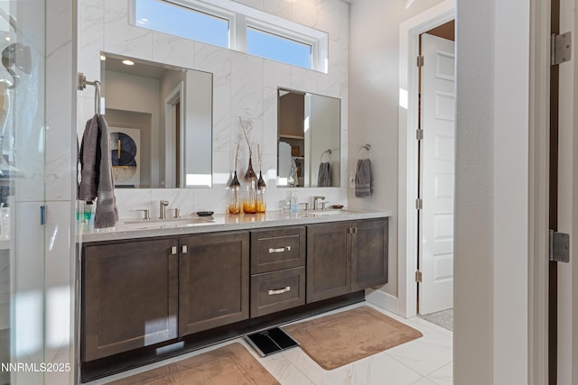 4069 Whispering Pine Loop, Reno, NV 89519 - full bathroom featuring double vanity and marble finish floors