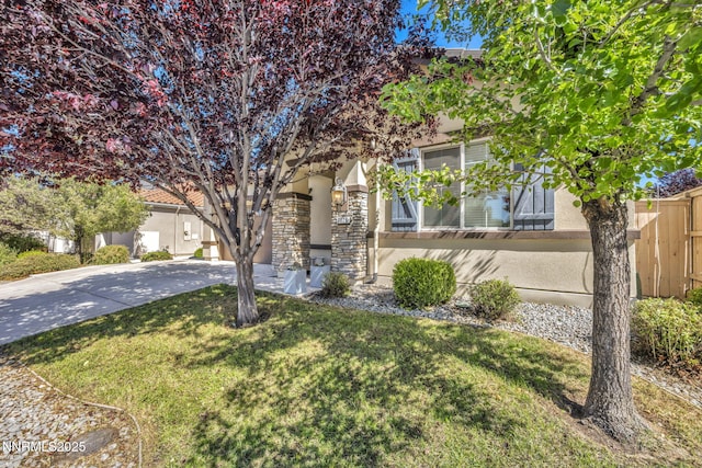 2028 Whitecliff Dr, Reno, NV 89521 - view of property hidden behind natural elements with stucco siding and stone siding
