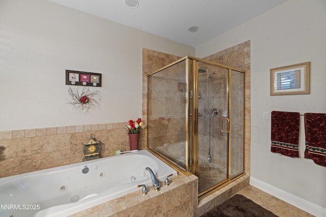 1184 Stephanie Way, Minden, NV 89423 - bathroom featuring a shower stall and a tub with jets