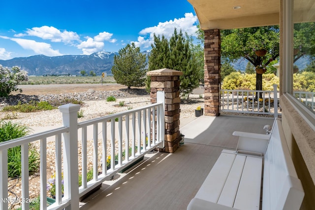 1184 Stephanie Way, Minden, NV 89423 - covered porch with a mountain view