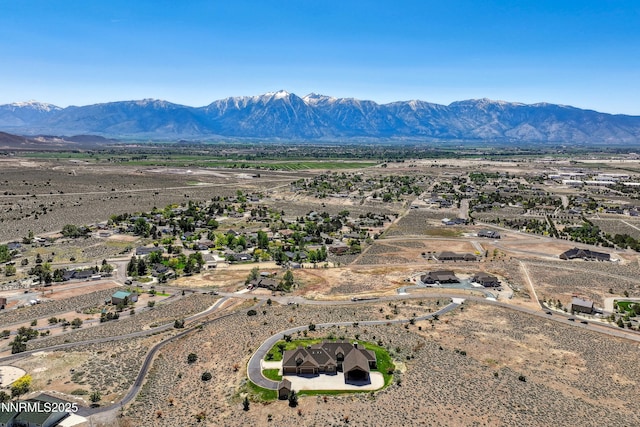 1103 Cortez Ln, Gardnerville, NV 89410 - aerial view of sparsely populated area with a mountain backdrop and a desert landscape