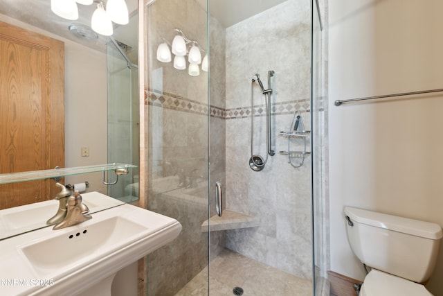 1103 Cortez Ln, Gardnerville, NV 89410 - full bath with a stall shower, toilet, and a sink