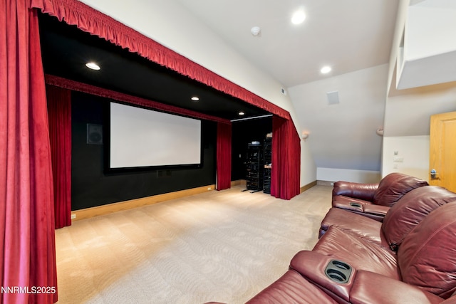 1103 Cortez Ln, Gardnerville, NV 89410 - home theater room featuring carpet flooring, baseboards, and recessed lighting