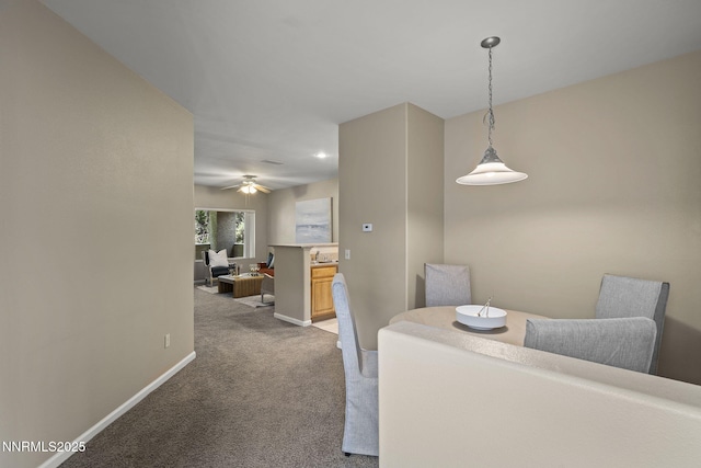 900 S Meadows Pkwy Unit 1223, Reno, NV 89521 - carpeted dining area with baseboards, a ceiling fan, and recessed lighting