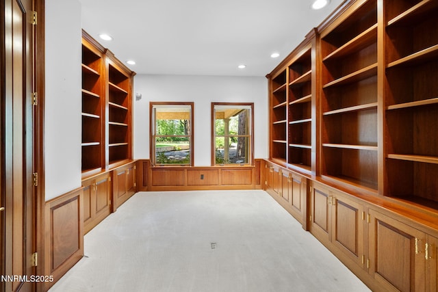 390 Sylvan Ct, Verdi, NV 89439 - unfurnished office featuring light colored carpet, recessed lighting, and wainscoting