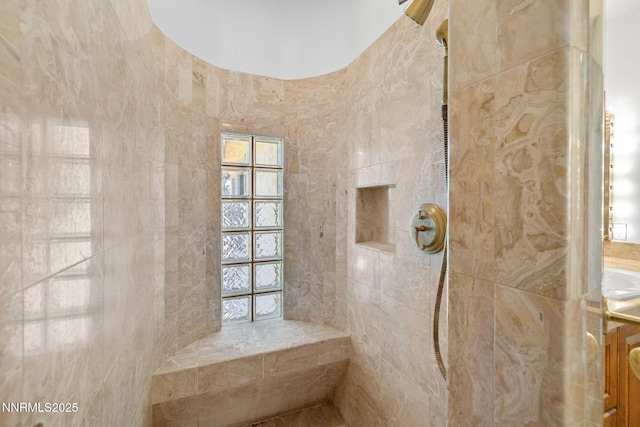 390 Sylvan Ct, Verdi, NV 89439 - full bathroom featuring a tile shower and plenty of natural light