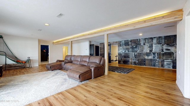 5895 Brooke Dr, Winnemucca, NV 89445 - living room with wood finished floors, recessed lighting, and baseboards
