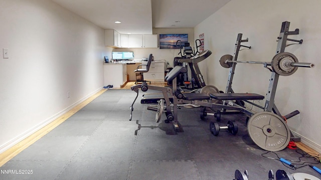 5895 Brooke Dr, Winnemucca, NV 89445 - exercise room with baseboards and recessed lighting