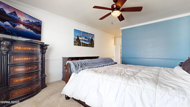 5895 Brooke Dr, Winnemucca, NV 89445 - carpeted bedroom with ornamental molding, baseboards, and ceiling fan