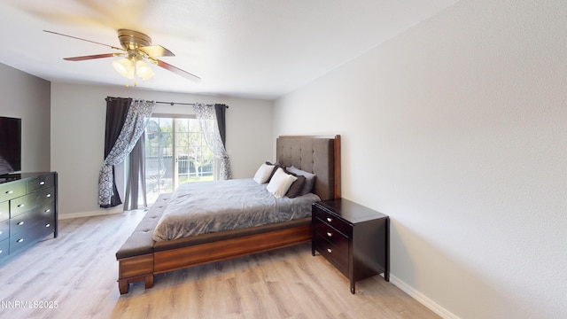 165 W National Ave, Winnemucca, NV 89445 - bedroom with light wood-style floors, baseboards, and ceiling fan