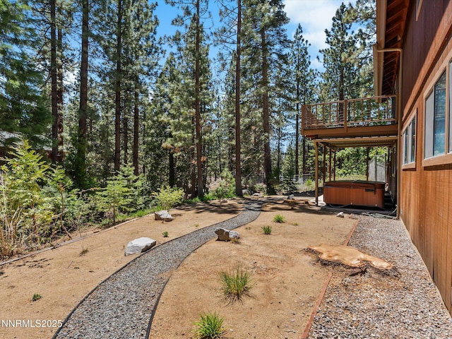 5 Ute Ct, Zephyr Cove, NV 89448 - view of yard with a hot tub and a patio area