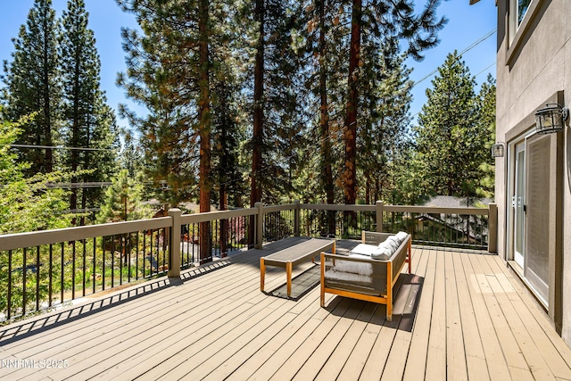 736 Kelly Dr, Incline Village, NV 89451 - wooden deck with outdoor lounge area
