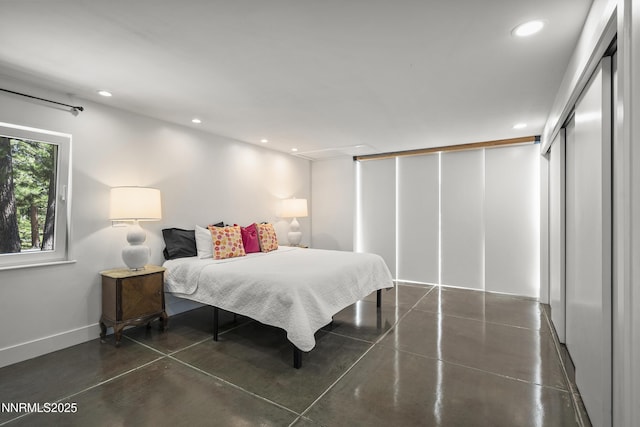736 Kelly Dr, Incline Village, NV 89451 - bedroom with concrete flooring, recessed lighting, and baseboards