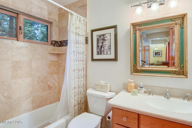 1724 Mohican Dr, South Lake Tahoe, CA 96150 - bathroom with vanity and shower / bath combination with curtain