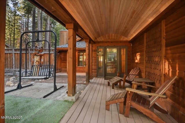 1724 Mohican Dr, South Lake Tahoe, CA 96150 - view of wooden deck