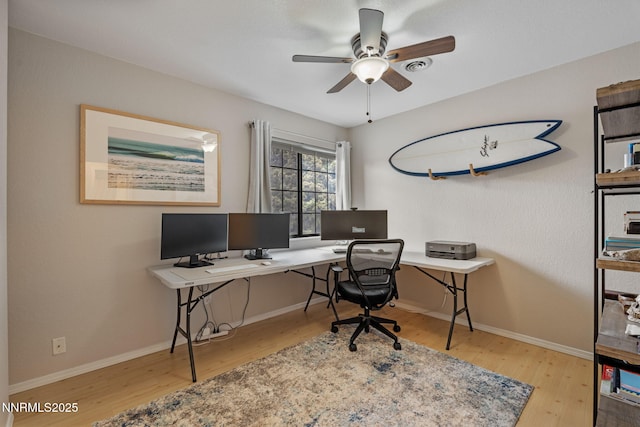 1626 Spring View Ct, Sparks, NV 89436 - home office featuring wood finished floors, ceiling fan, and baseboards