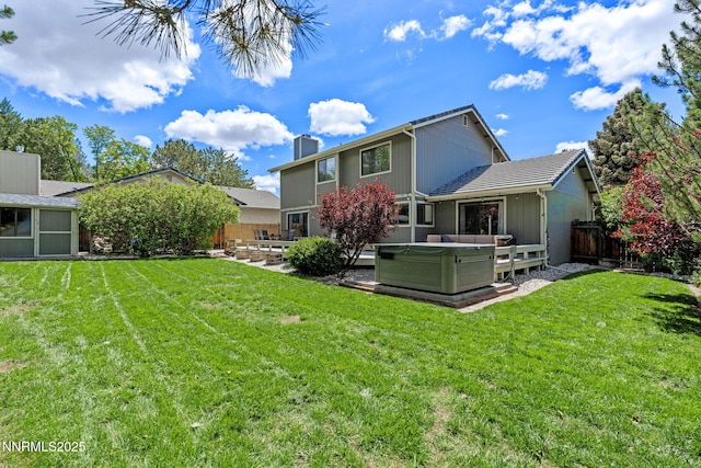 1626 Spring View Ct, Sparks, NV 89436 - back of property with an outdoor hangout area and a chimney