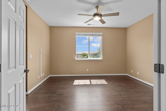 6595 Geranium Way, Sparks, NV 89436 - spare room featuring wood finished floors, a ceiling fan, and baseboards