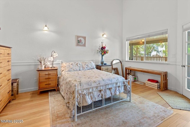 742 Long Valley Rd, Gardnerville, NV 89460 - bedroom featuring wood finished floors and a high ceiling