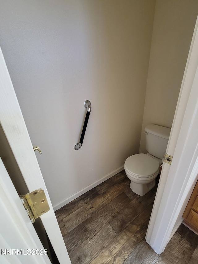 159 Shadow Mountain Dr, Fernley, NV 89408 - bathroom with toilet, wood finished floors, and baseboards