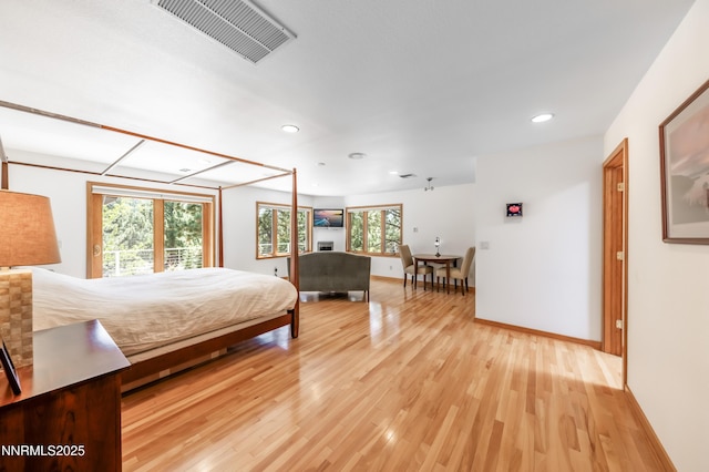 143 Granite Springs Dr, Stateline, NV 89449 - bedroom with light wood-style floors, recessed lighting, and baseboards