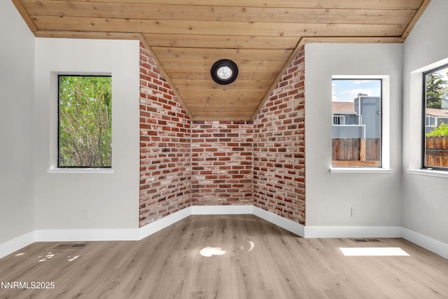 2501 Garfield Ct, Sparks, NV 89431 - spare room featuring wooden ceiling, vaulted ceiling, baseboards, and wood finished floors