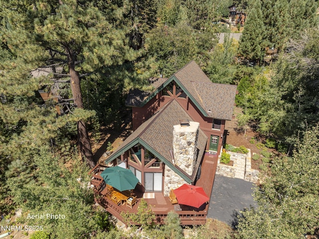 968 Pyrite Ct, Incline Village, NV 89451 - aerial view of property and surrounding area with a heavily wooded area