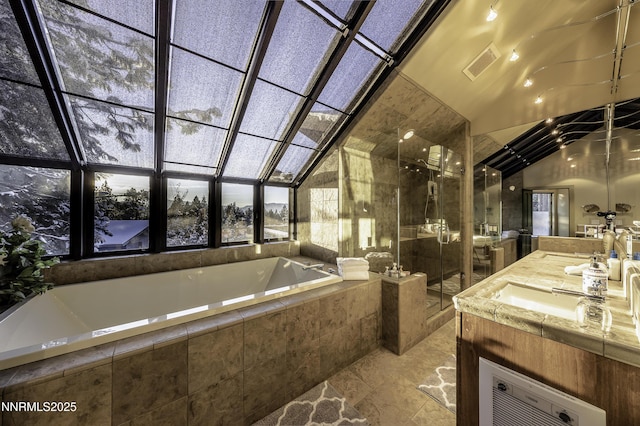 124 Delissa Ct, Stateline, NV 89449 - full bath with a bath, vanity, and a stall shower