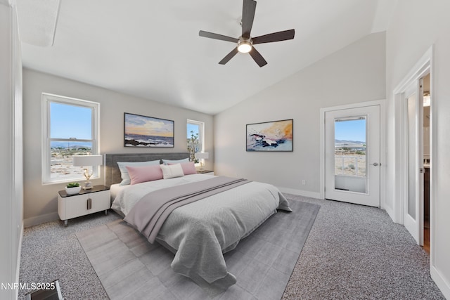 1260 Badger St, Silver Springs, NV 89429 - carpeted bedroom featuring lofted ceiling, multiple windows, and baseboards